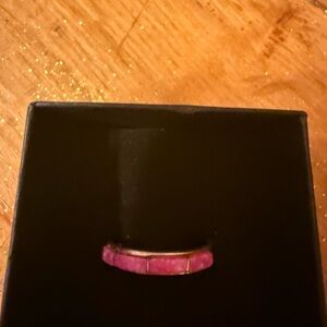 Chic Pink Band Ring .925 pink  opal